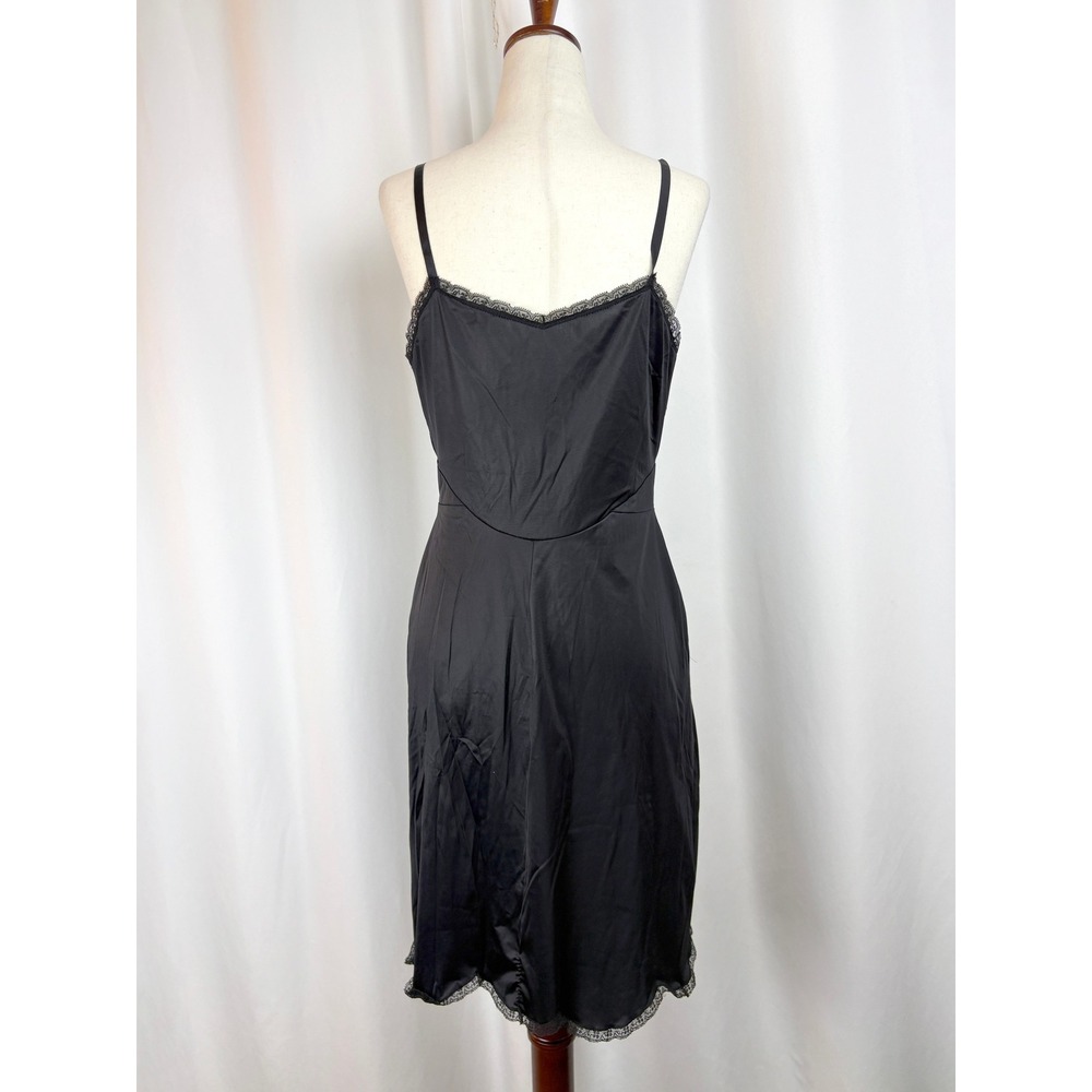 Vintage Vanity Fair Whimsigoth Lace Trim Dark Coquette Slip Dress Small - Picture 2 of 7